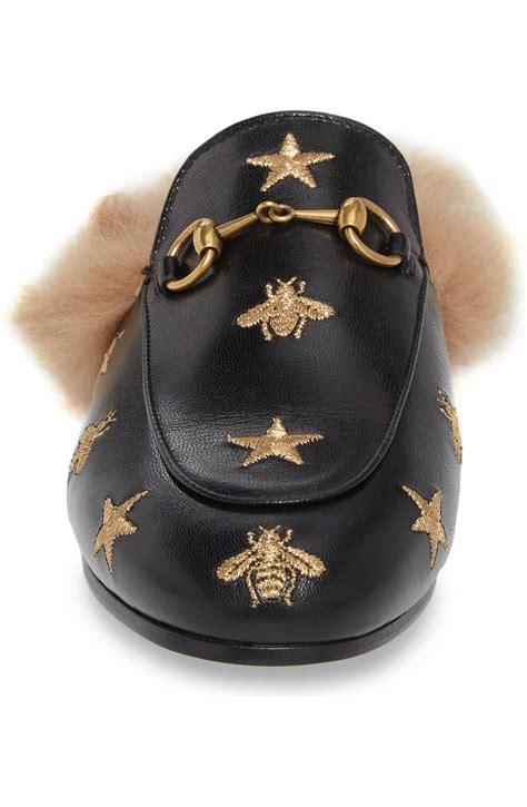 gucci princetown mule bee|princetown genuine shearling loafer mule.